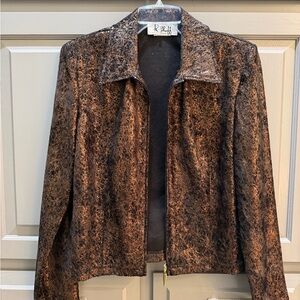 Joseph Ribkoff Brown Textured Blazer and Pant set